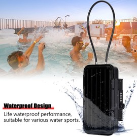 Large Security Lock Box,Outdoor Waterproof Shockproof 4-Digit Combination Key Safe Box,Travel Safe Lock Box with Removable Wire Rope for Dorm,Travel,Beach,Hotel,Car,Home,Office