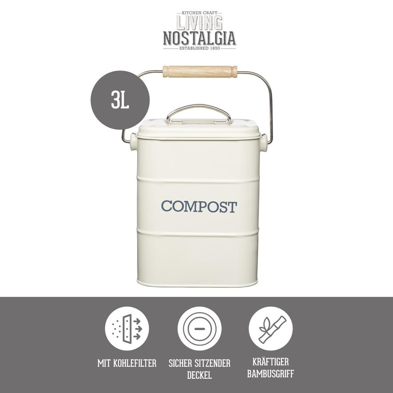 Kitchen Craft Living Nostalgia Metal Kitchen Composter