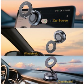 Jkoailiwi for Magsafe Car Mount, [2800gf Magnetic & 98LBS Strongest Suction] Cup Phone Mount, 360° Adjustable Vacuum Magnetic Phone Holder for Car Gym/Mirror/Smooth Surface, for iPhone 12-17