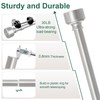 HEI! DEAR Brushed Nickel Curtain Rods for Windows 72 to