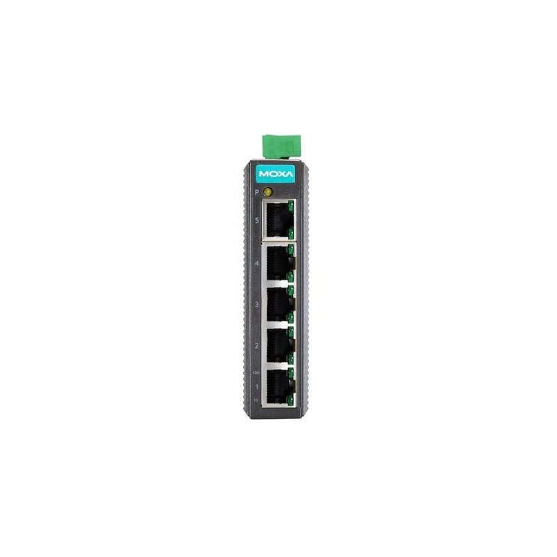 MOXA EDS-205 Entry-Level Unmanaged Ethernet Switch with 5 10/100BaseT(X) Ports,