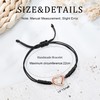 JENDEAR SHINE Heart Bracelet for Women, Hand Braided Rope Zirconia