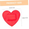 Outanaya 100pcs Emergency Heart Shape Patches Breathable Care Bandages