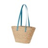 Cavalli Class CERVINIA Natural/Light Blue Medium Straw Beach Tote Bag