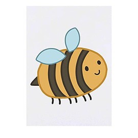 'Cute Bee' Temporary Tattoo - Water Resistant, Skin-Safe, Non-Toxic Transfer (TO00042472)