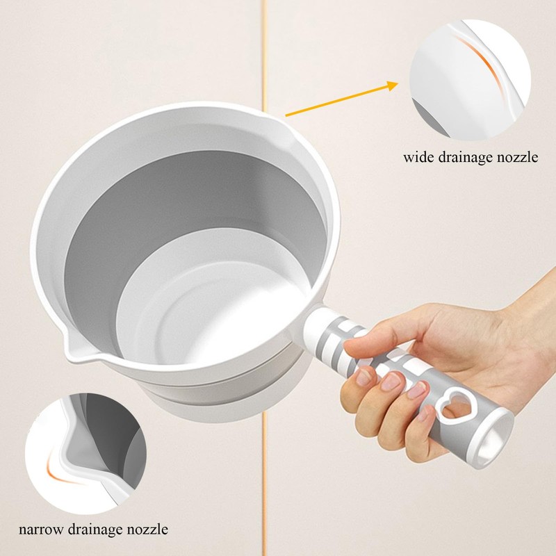 Qancesd Folding Water Ladle Collapsible Water Dipper Water Scoop Foldable