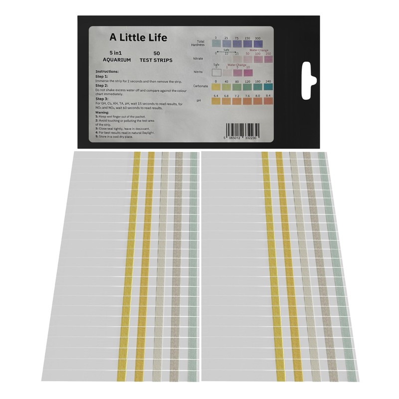 A Little Life 5 in1 Aquarium Test Strips, (50 Strips)