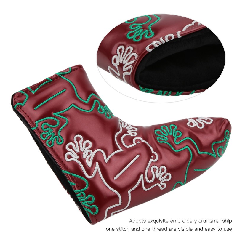 Golf Putter Headcover Embroidery Putters PU Protective Head Cover Magnetic