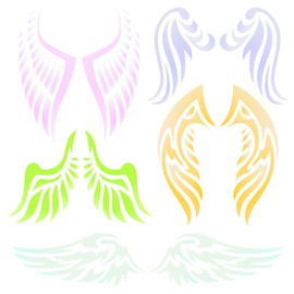 Angel Wing Stencil - 16.5 x 16.5cm (M) - Reusable Christian Guardian Angel Wings Wall Stencil Template