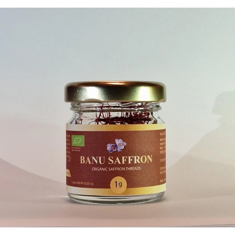 Banu Saffron Organic Saffron - Award Winning all Red Certified