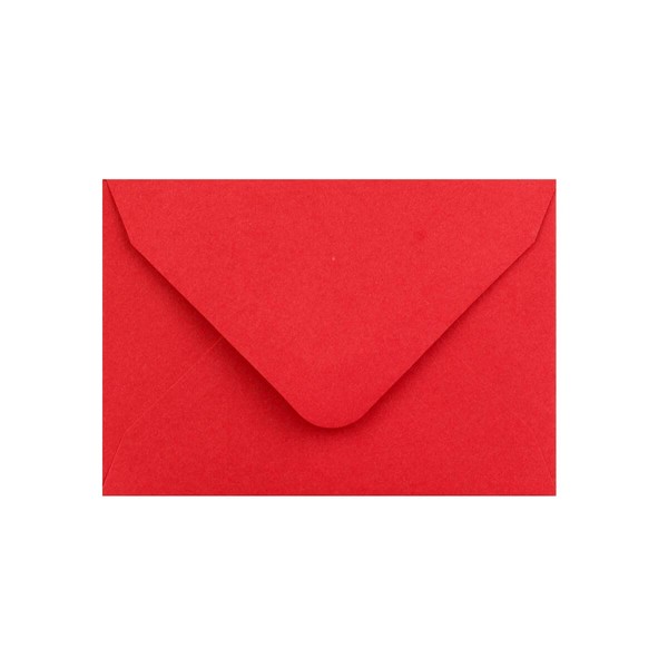 50 Bright Red Business Card Envelopes - 65mm x 94mm