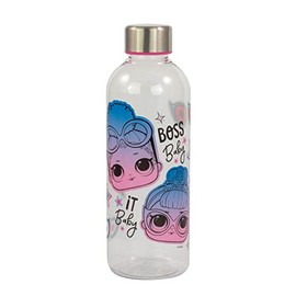P:os 31944 L.O.L. Surprise Water Bottle for Girls, Transparent Bottle Approx. 850 ml, Made of Plastic with Stainless Steel Screw Cap, BPA and Phthalate-Free