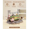 ROBOTIME 3D Puzzle Wooden Sakura Tram with Lights, Model Kit