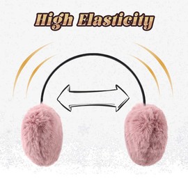 XIAOHAWANG Winter Earmuffs Women's Warm Ear Warmers Girls Warm Fluffy, pink