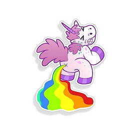 Pooping Unicorn Sticker Car Truck Laptop Cup Poop Window Bumper Graphic Cute Animal Die Cut Vinyl Decal