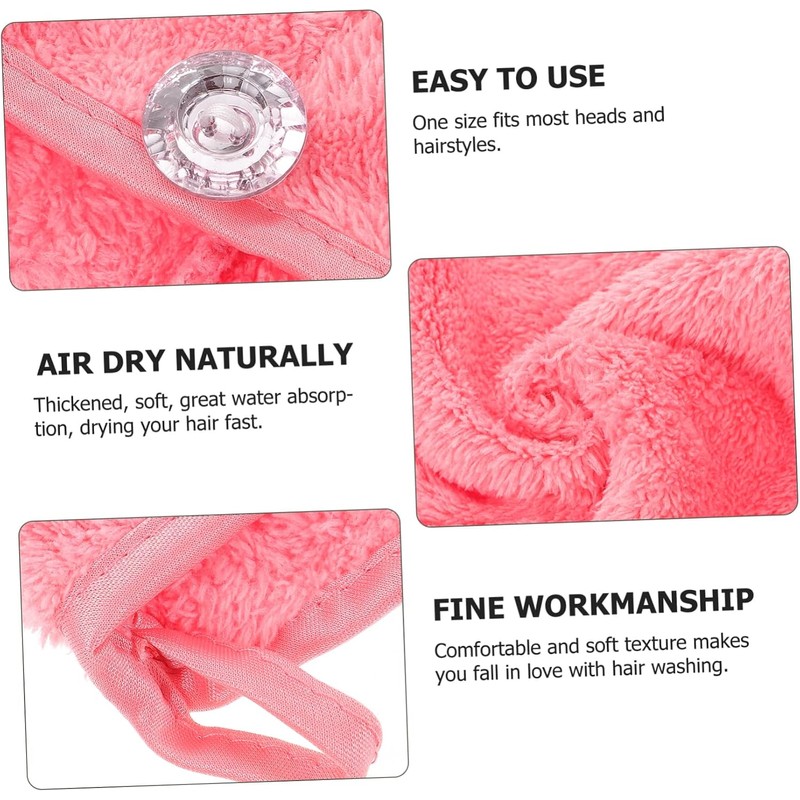 Toalla de Microfibra para Cabello Rápido Secado Gorro Absorbente para