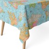 Martina Home Blue World Map Resin Coated Tablecloth 140cm x