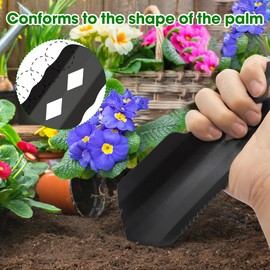mizikuu Ultralight Titanium Shovel, Mini Garden Shovel, Outdoor Serrated Camping Shovel, Portable Digging Shovel, Camping Hand Shovel, Excavation, Multifunctional Backpack Trowel Made of Aluminium