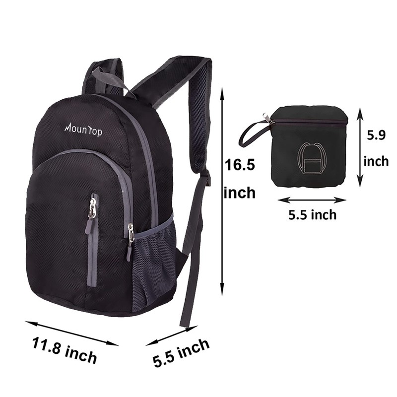 MounTop Mochila ligera plegable resistente al agua para viajes, senderismo,