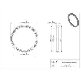 1Pcs K13013AR0 Thin Section Bearings for Industrial Machinery,Aerospace Industry,Robotics and Automation,130 mm x 156mmx13 mm
