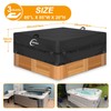 Kipiea 600D Outdoor Waterproof Square Hot Tub Cover Protector, Heavy