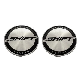 Shift Racing c-d01-1 (2 PACK) Shift Racing Black / Silver Wheel Center Cap