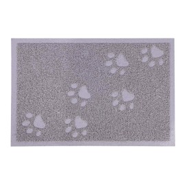 Darkyazi Cat Litter Box Mat for Floor Litter Trapping Mat Non-Slip Backing, Scatter Control, Easy Clean, Water Resistant, Soft on Paws (23.5" x 15.75",Gray Sand)