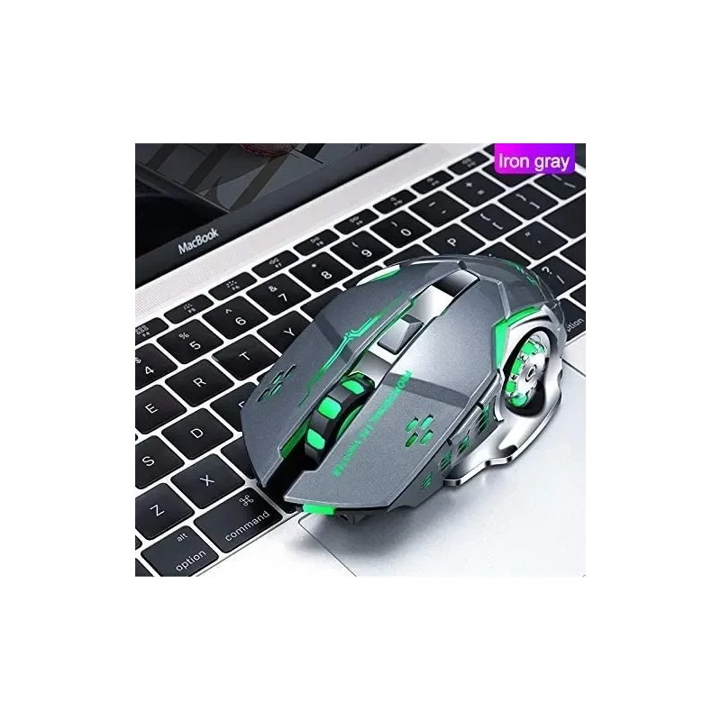 Mouse gamer de juego inalámbrico Free Wolf X8 metal grey