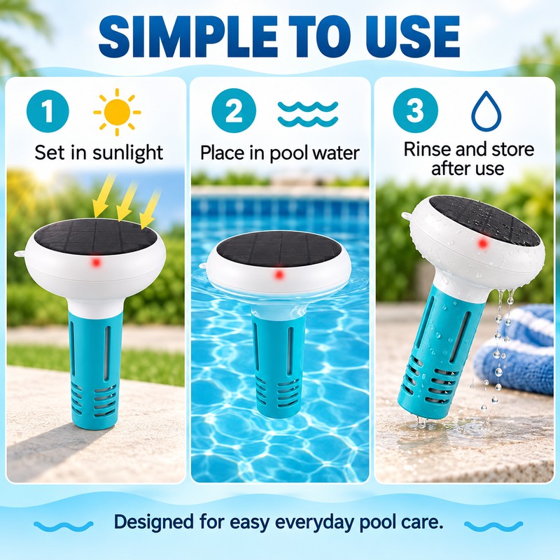 7-in-1 Smart Pool Water Monitor – Wireless pH, Chlorine, Salinity,