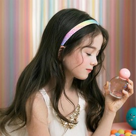 Ehuixinsheng 4PCS Little Girls Glitter Headband,Sequin Thick Bling Cute Sparkly Non Slip Hairbands Colorful Hair Accessories For Washing Face Christmas Head Band