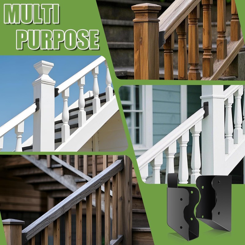 8 Pair 30° Deck Railing Bracket Stair Connector Stainless Steel