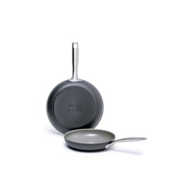GreenPan Chatham Hard Anodized Healthy Ceramic Nonstick 8" and 10" Frying Pan Skillet Set, Omelette and Egg Pan, PFAS-Free, Dishwasher Safe, Oven Safe, Gray
