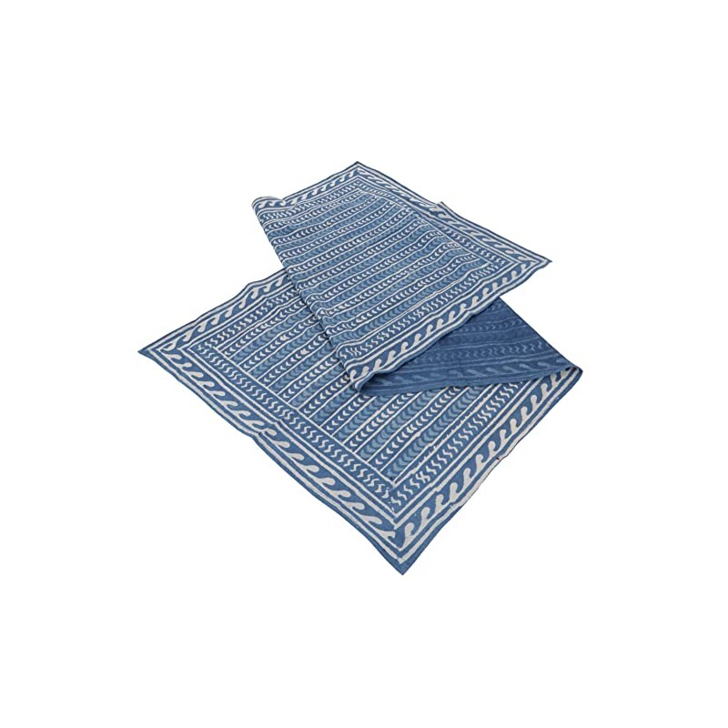 GURU SHOP Tablecloth, Table Runner, Block Print, Boho Tablecloth 50