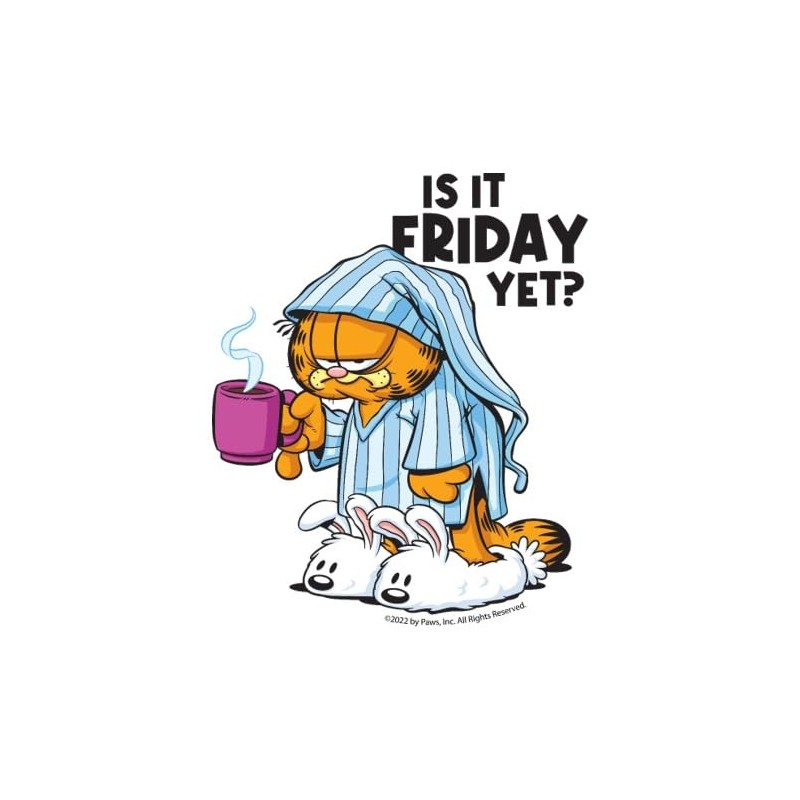 Spreadshirt Garfield is It Friday Yet Sticker, 10 x 10