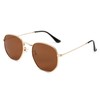 FEISEDY Polarized Sunglasses for Women Men Retro Polygon Square Sun