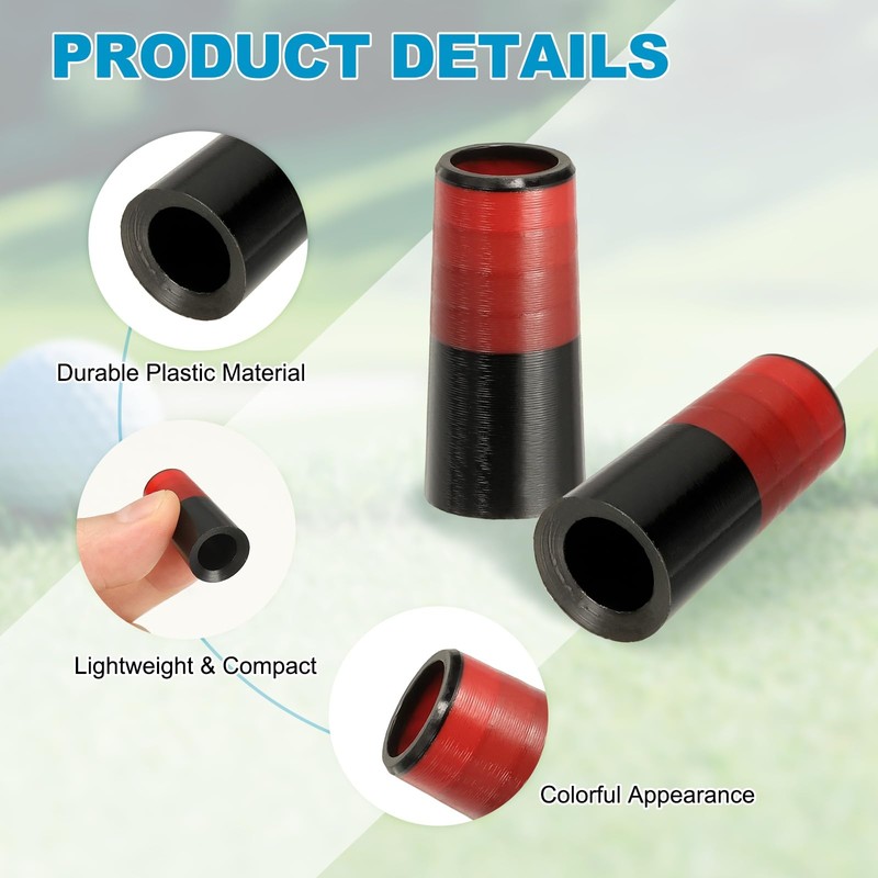 YELARXI Golf Iron Ferrules 10Packs Red/Black for Golf Club