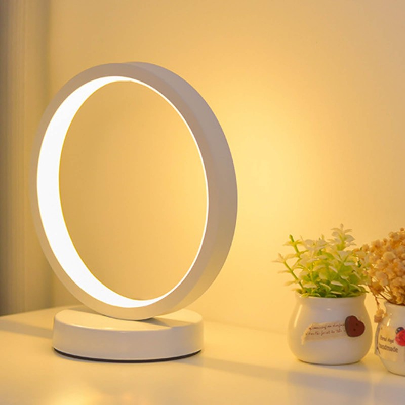 LED Circle Light, Minimalist Desk Lamp