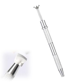 FsGrg Nail Art Sponge Pen, Professional Nail Sponge Clip, Stainless Steel Material, Precise Operation, Anti-Slip Handle, Professional Tools, Supports Openings Up to 16mm