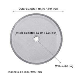 1 x Stainless Steel Coffee Filter Strainer Filter Reusable Disc Washable Coffee Machines Ultra Fine Mesh Tea Filter Replacement Filter Strainer Accessories