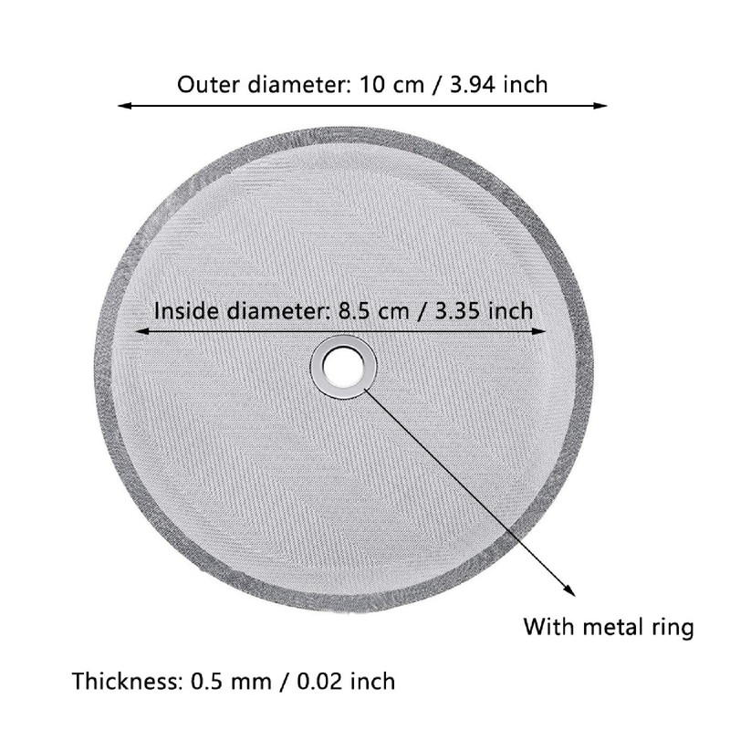 1 x Stainless Steel Coffee Filter Strainer Filter Reusable Disc