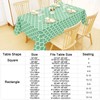 Smiry Rectangle Table Cloth, Waterproof Vinyl Tablecloth with Flannel Backing