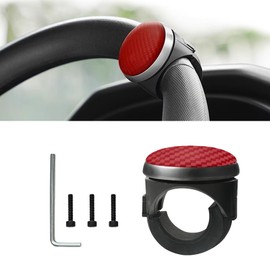 Kutyun Steering Wheel Knob, Steering Wheel Knob Spinner, 360 Degrees Rotation Suicide Knobs with Silicone Surface and Metal Bearings for Steering Wheel, Universal for Cars, Trucks, Boat, Tractor (Red)