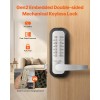 14-Key Mechanical Keyless Entry Smart Lock Double-Sided Stainless Steel Door