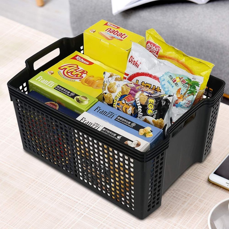 Ucake 45 L Plastic Foldable Laundry Baskets, Black, 2 Packs