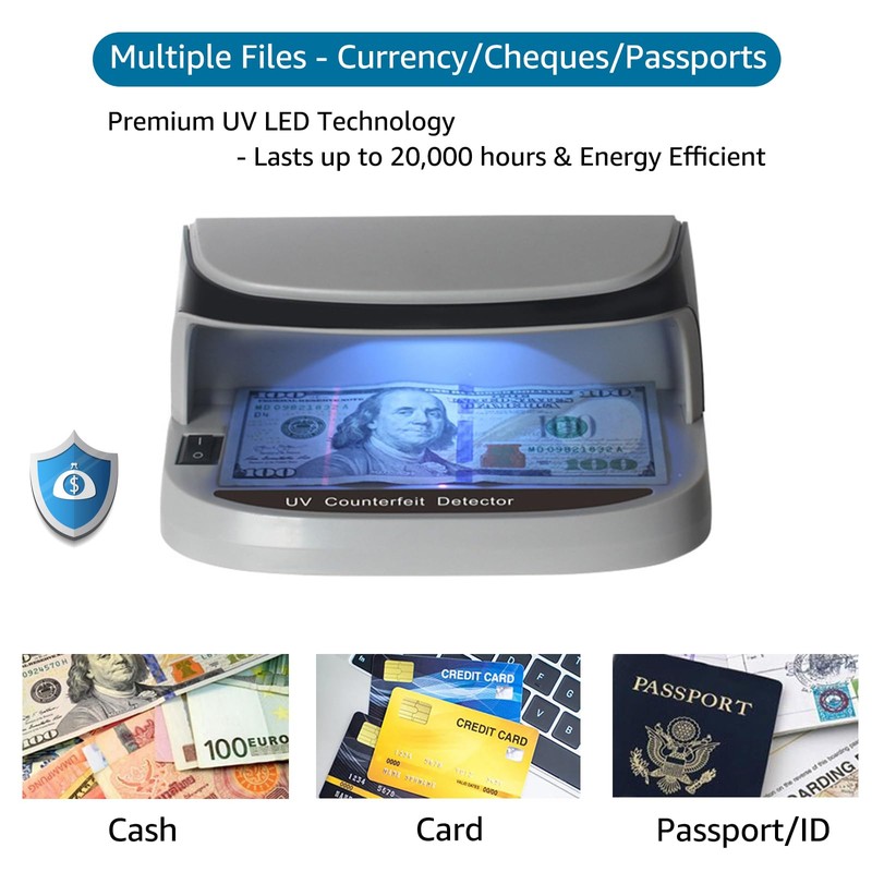 Note Checker - Counterfeit Money Detector UV LED Light Counterfeit