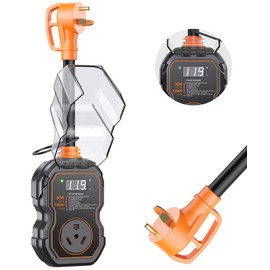 GEARGO RV Surge Protectors 30 Amp with Smart LED Display, 12000 Joules RV Circuit Analyzer Waterproof with High/Low Voltage Protection, RV Adapter Plug for Camper