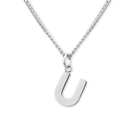 GD Good.designs Est. 2015 Necklace with Silver Letter, I Initial, Waterproof, Skin-Friendly Necklace for Women with A-Z Pendant, Letter Necklace, Stainless Steel