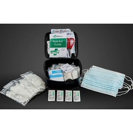 Toyota First Aid Kit with PPE, Face Masks and Bandages, Compact Soft-Sided Case, PT420-00220