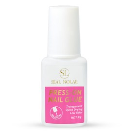 SSAL NOLAE Super Strong Nail Glue for Press On Nails- Salon Quality for Acrylic, Fake Nails. Quick Dry, Long Lasting, No UV Dehydrator or Primer Needed Brush On Gel Nail Glue