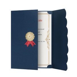 Certificate Folder A4 Certificate Holder 5 Pieces Diploma Folder Gold-Plated Certificate Folder Certificate Cover Certificate Cover Award Certificate Case Set Invitation Card Protective Cover Student